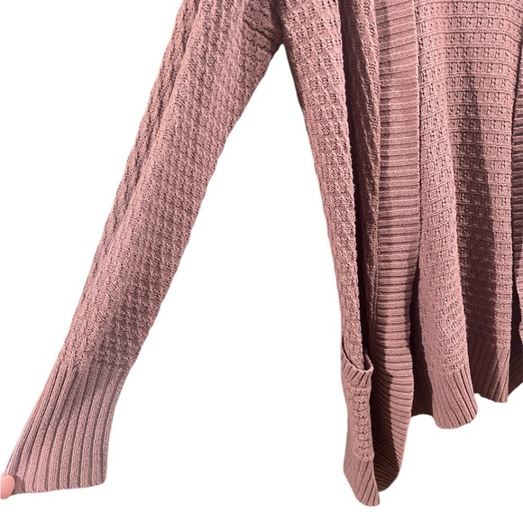 Pink Rose Dusty Pink Cable Knit Cardigan - Size Small - Picture 3 of 6